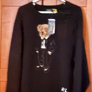 Polo Ralph Lauren  Woman  Sz XLTeddy Bear Crew Neck Navy Cotton Sweater  $440
